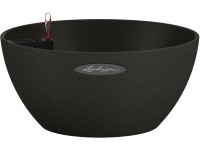 Lechuza Cubeto Stone 30 virágtartó grafitfekete 30 cm átmérő