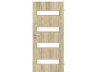 Lakkozott beltéri ajtólap Dori 4 / 4  Fehér Tölgy 75 cm x 210 cm jobbos