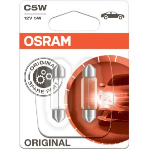 Osram C5W Szofita izzók Original, 12V 5W autóhoz és motorkerékpárhoz.
