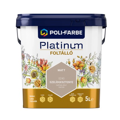 Poli-Farbe Platinum Foltálló beltéri falfesték Szelídgesztenye SZ40 5l