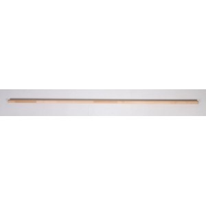 Tömör bükkfa korlát, Ø 40 mm, 2250 mm hosszú, beltéri használatra.