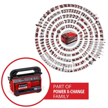 Einhell Power X-Change Pressito 18/25: Kompakt, piros kompresszor digitális kijelzővel. Ideális gumiabroncsokhoz, labdákhoz és légmatracokhoz.