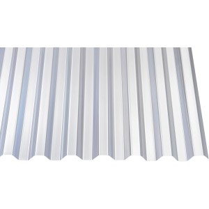 Átlátszó PVC trapézlemez 70/18 (2000x900mm) műanyag tetőfedéshez.