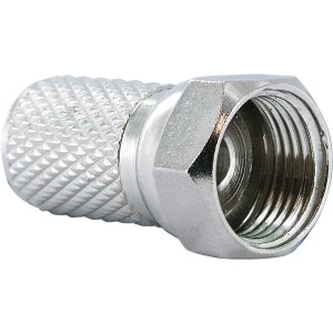 Schwaiger F-csatlakozó (7 mm) 10 darabos készletben, ezüst színű, koaxiális kábelhez.