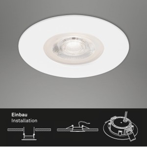 Brilo LED süllyesztett lámpa Kulana, 3 darabos készlet, fehér spotlámpák fürdőszobába és nappaliba.
