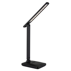 Fekete LED asztali lámpa irodába és dolgozószobába.