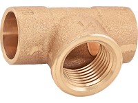 OBI forrasztható T-idom 18 mm x 18,6 mm (Rp 1/2) vörösöntvény OBI forrasztható T-idom 18 mm x 18,6 mm (Rp 1/2) vörösöntvény