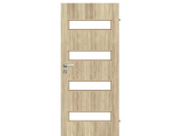 Lakkozott beltéri ajtólap Dori 4 / 4  Fehér Tölgy 90 cm x 210 cm jobbos
