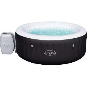Bestway Lay-Z-Spa Miami AirJet pezsgőfürdő, Ø 180cm, fekete, szivattyúval és buborékos vízzel.