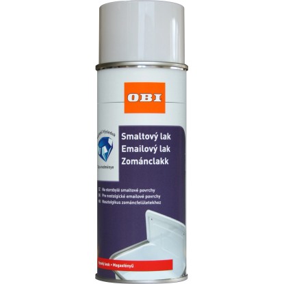 OBI lakkspray zománclakk magas selyemfényűényű fehér 400 ml