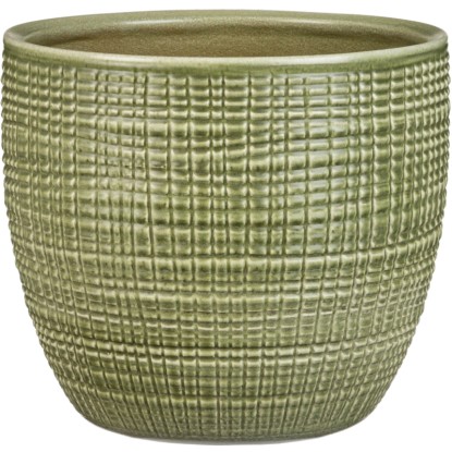 Scheurich 866 Menta virágcserép, Ø 25 cm. Kerámia virágcserép texturált mintával, beltéri használatra.