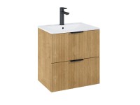 Roca Reef Basic mosdó alatti szekrény 2 fiókkal 60 cm Hamilton tölgy