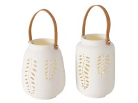 Boltze Home LED-es mécsestartó Felto 2-féle változatban fehér-barna Boltze Home LED-es mécsestartó Felto 2-féle változatban fehér-barna