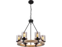 Globo függőlámpa 6 izzós fekete matt - füstszínek 590 mm x 980 mm