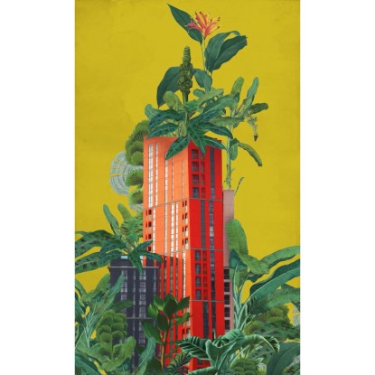 Komar fátyoltapéta Plant House 150 cm x 250 cm tarka