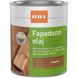 OBI Bangkirai teraszolaj doboz, favédő olaj teraszburkolatokhoz.