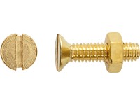 PZ Süllyesztett fejű menetes csavar sárgaréz M3 x 10 mm 8 db + anya