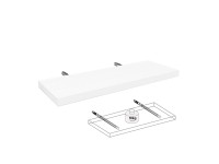 Lebegő polc fehér 80 cm x 18 cm x 2,5 cm Lebegő polc fehér 80 cm x 18 cm x 2,5 cm