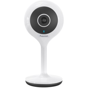 Fehér Hama Smart WiFi 1080p WLAN kamera beltéri megfigyeléshez.