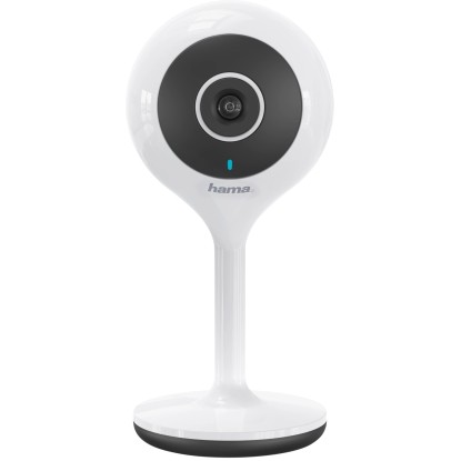 Fehér Hama Smart WiFi 1080p WLAN kamera beltéri megfigyeléshez.