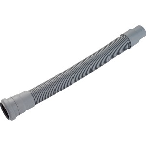 Szürke 500 mm-es HT flexibilis műanyag cső szaniter szereléshez, flexibilis szifon szerelés.