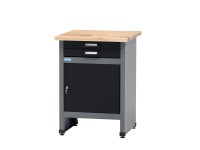 Küpper munkapad egyajtós 2 fiókkal 84 cm x 60 cm x 60 cm fekete-világosszürke