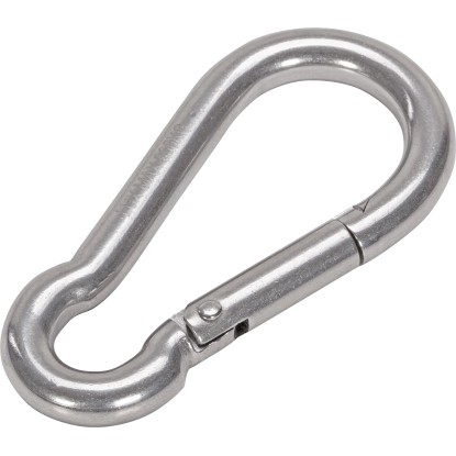 Karabinerhorog rozsdamentes acél 80 mm x 8 mm