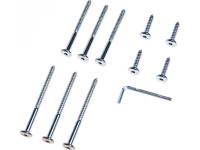 Szerelőkészlet a Glendale kétsz. kerti padhoz fehér FSC® 93 cm x 120 cm x 60 cm