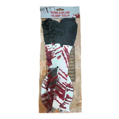 Halloweeni girland véres szerszámok