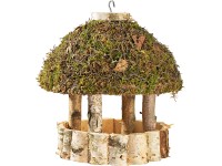 Madáretető nyír mohatetővel kerek
