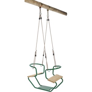 SwingKing dupla hinta ülés, gondola, zöld, két gyermek részére, Csúszdák és hinták kategória.