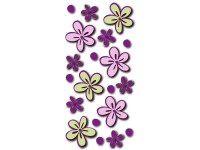 Öntapadós szivacsdekor színes virág 15 cm x 30 cm