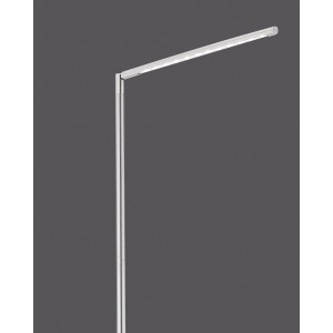 Modern, acél Dawda LED állólámpa, magassága 125 és 165,5 cm között állítható.
