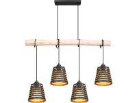 ABLONA Függeszték 4 x E27 85 cm x 17 cm x 120 cm