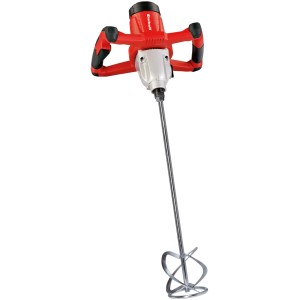 Einhell TC-MX 1400-2 E festék- és habarcskeverő piros házzal és keverővel.