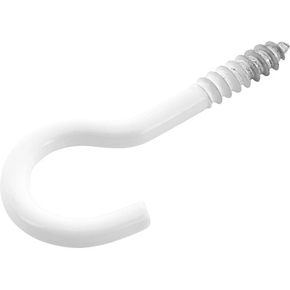 Ívelt csavaros kampó fehér átmérő 2,6 x 30 mm 8 db