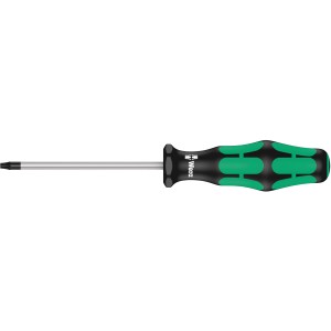Wera Torx csavarhúzó TX10 zöld-fekete nyéllel, 80 mm hosszú.