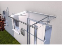 Gutta félnyereg előtető PT/GR 160 rozsdamentes acél hatású 27 cm x 160 cm x 90 c Gutta félnyereg előtető PT/GR 160 rozsdamentes acél hatású 27 cm x 160 cm x 90 c