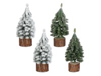 Mica Decorations dekorfa 19 cm zöld fagyos hatású 4 - féle változatban Mica Decorations dekorfa 19 cm zöld fagyos hatású 4 - féle változatban