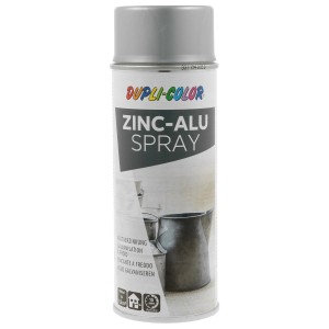 Dupli-Color Cink Alu spray, 400 ml, festékjavításhoz és korrózióvédelemhez.
