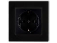 MINI egyes dugalj kerettel matt fekete