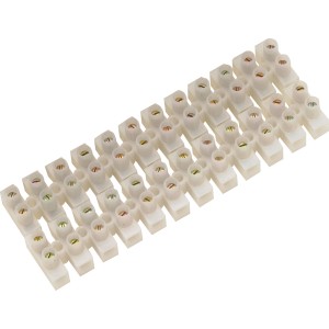 Fehér sorkapocs (Ø 1,5 mm) 2 darabos készletben, 12 pólusú kábelvégek összekötéséhez.