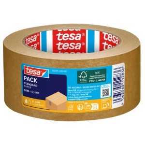 tesapack® Paper Standard ecoLogo® csomagolószalag 50 m : 50 mm barna