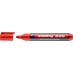 Piros filctoll (Edding 330) levett kupakkal.