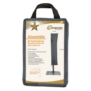 Schneider Premium védőhuzat függőernyőkhöz Ø 400 cm-ig, 300x300 cm, hordtáskába csomagolva.
