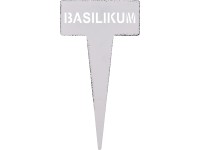 Leszúrható fűszernövény jelölőtábla bazsalikom 15 cm fehér