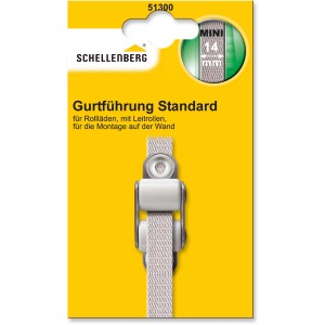 Schellenberg Rollladen Gurtführung Standard Mini, 40mm, Weiß. A heveder simán fut két görgőn keresztül.