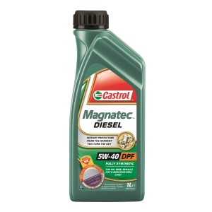 Castrol Magnatec 5W-40 DPF motorolaj, 1 literes flakon dízelmotorokhoz.