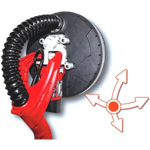 Einhell TC-DW 225 gipszkarton csiszoló csiszolókoronggal és elszívó tömlővel részletesen.