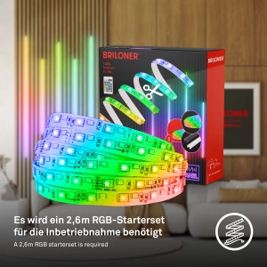 Briloner LED szalag indítókészlet RGB funkcióval és panel tartozékokkal.